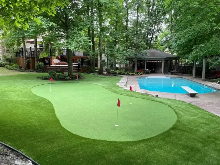 Real putting green turf project