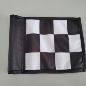 Flag 8.5" x 6.5" - Checked Black and White